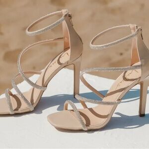 NWOT Lulus rhinestone strappy high heels
